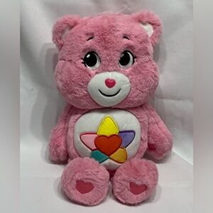 12” Care Bears True Heart Bear plush pink Excellent Condition